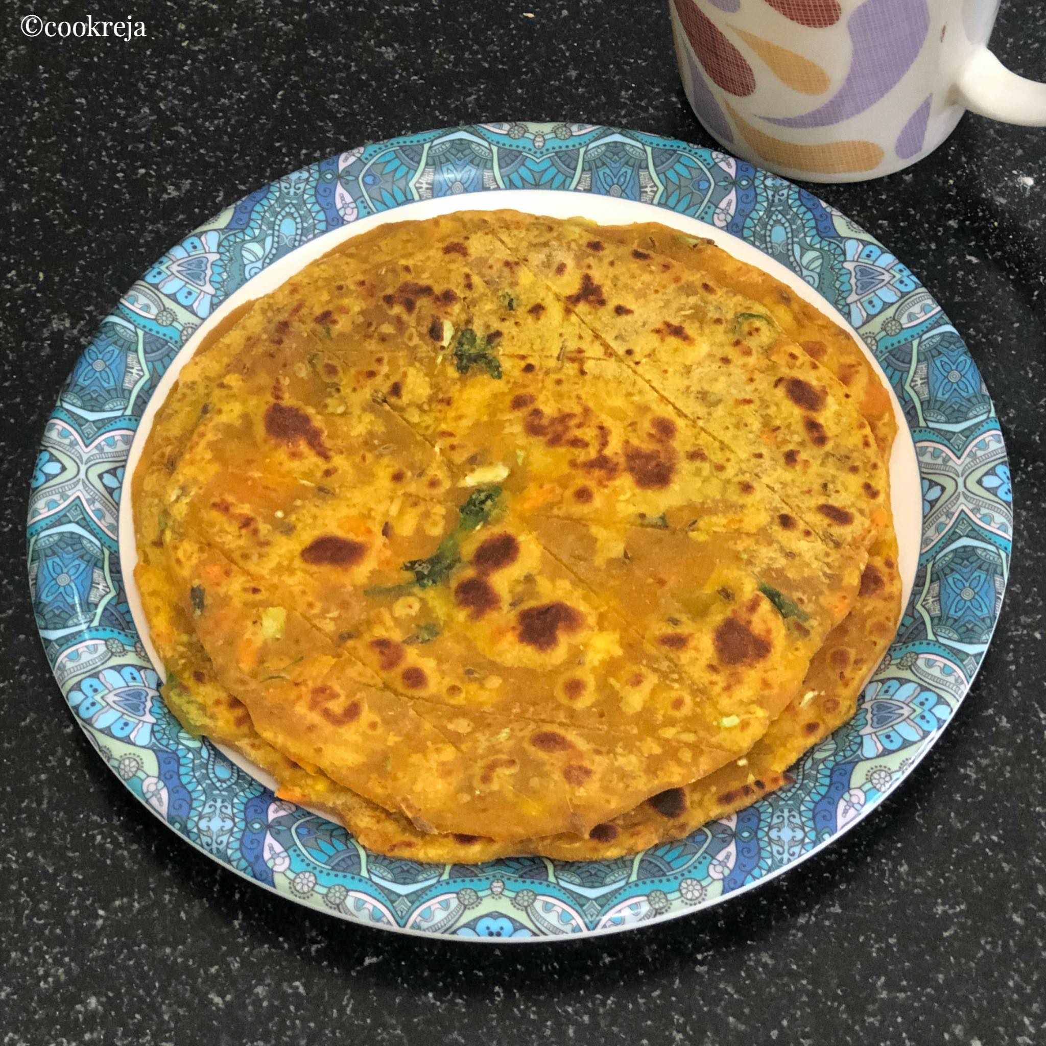 Easy Cabbage Carrot Parathas Recipe COOKREJA